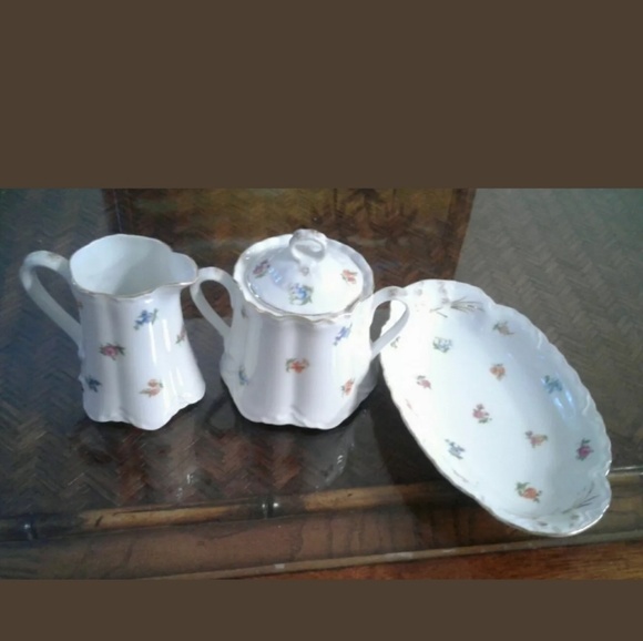 3 Pcs BOHEMIAN T K Thun Creamer & Sugar bowl Set - Picture 2 of 8